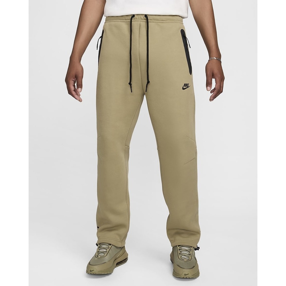 Nike Tech Fleece Open Hem Pants Neutral Olive HJ6533-276 Men's Small